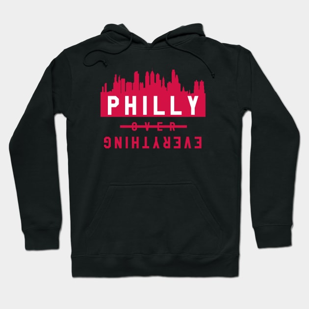 Philly over Everything - White/Red Hoodie by KFig21